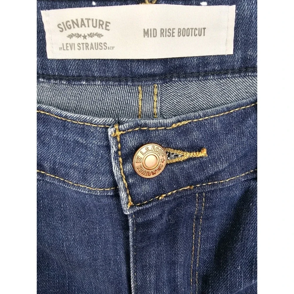 Signature‎ by Levi's Strauss Mid Rise Bootcut Denim Blue Jeans Womens 16S 33x30